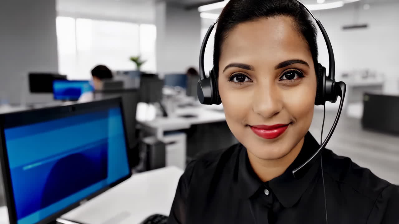 Customer Service Representative in Modern Office