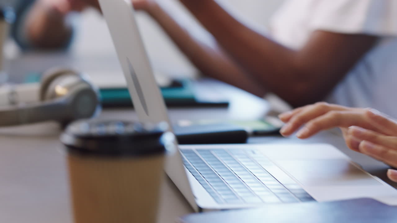 Startup business, graphic designer hands