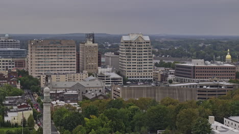 Trenton-New-Jersey-Aerial-v11-zoomed-low-fly-around-landmark-Battle-Monument-capturing-cityscape-views-of-North-25-neighborhood-and-downtown-district---Shot-with-Mavic-3-Pro-Cine---September-2023