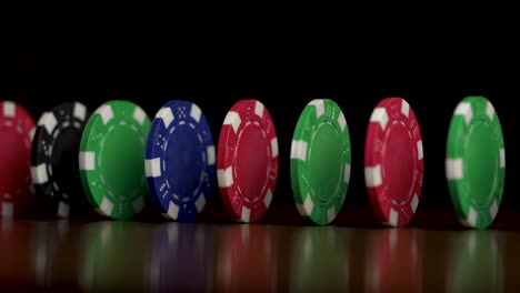 poker chips on a table