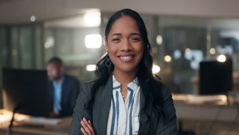 Face,-business-and-woman-with-arms-crossed