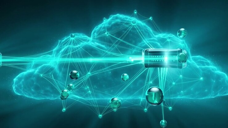 Digital Cloud Computing Network Data Transfer Visualization