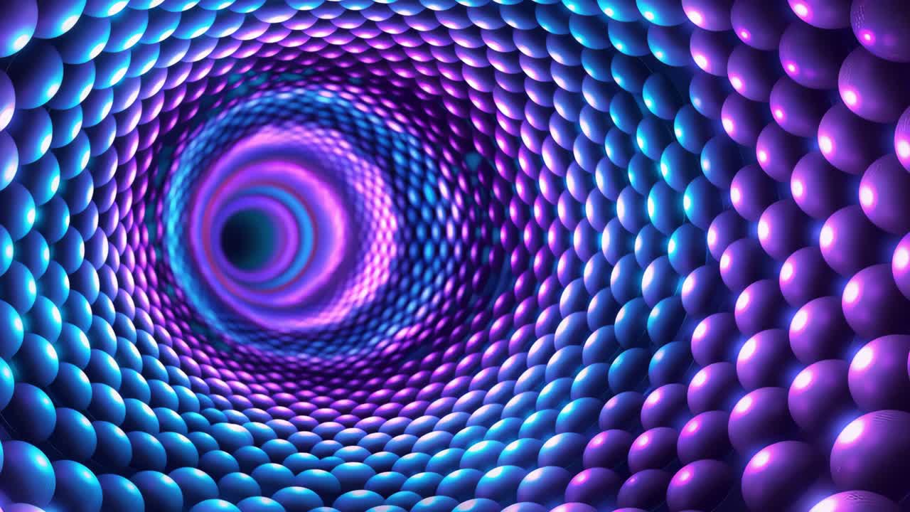 Abstract Tunnel of Spheres