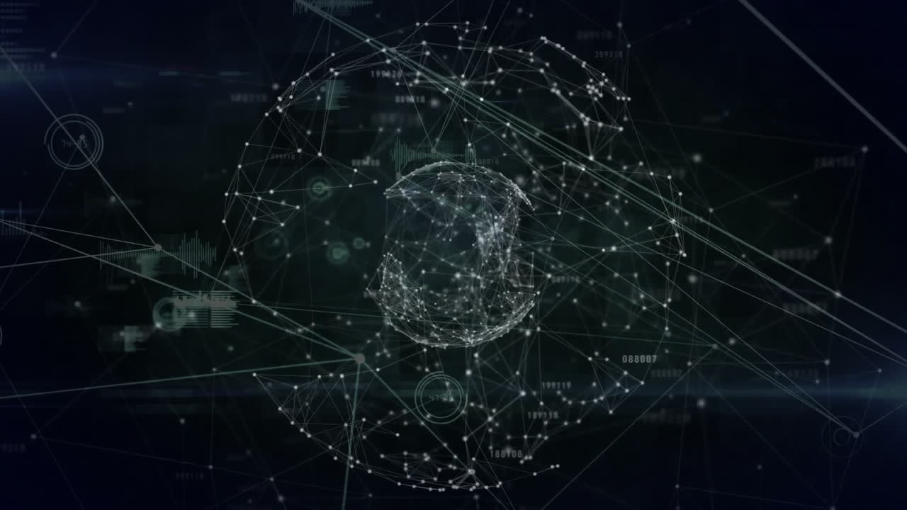 Animation of network of connections over globe