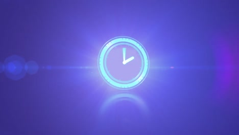 animation of clock on dark blue background