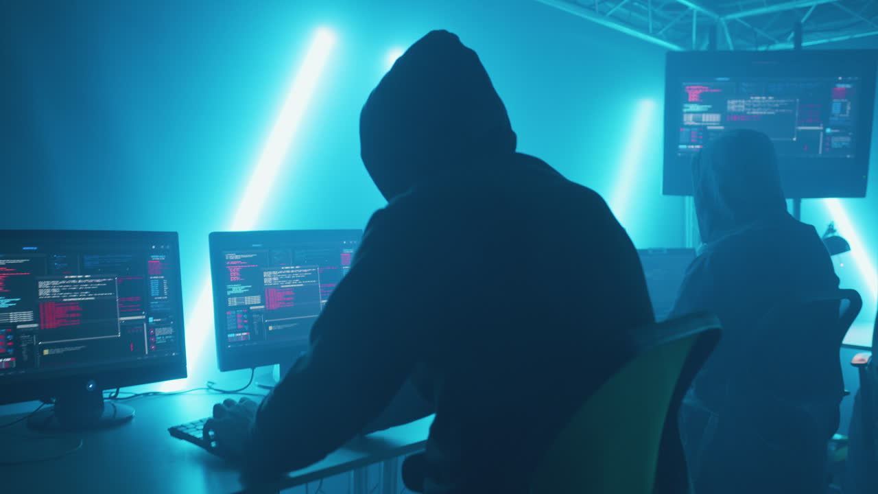 Hackers in a dark room