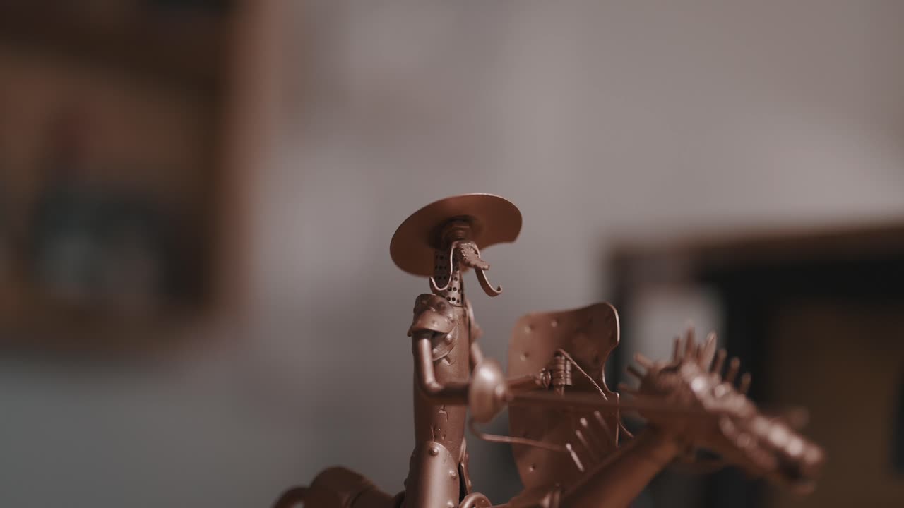 Beautiful iron sculpture of Don Quixote.