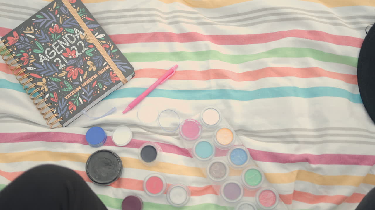 Picnic with Planner and Makeup Supplies