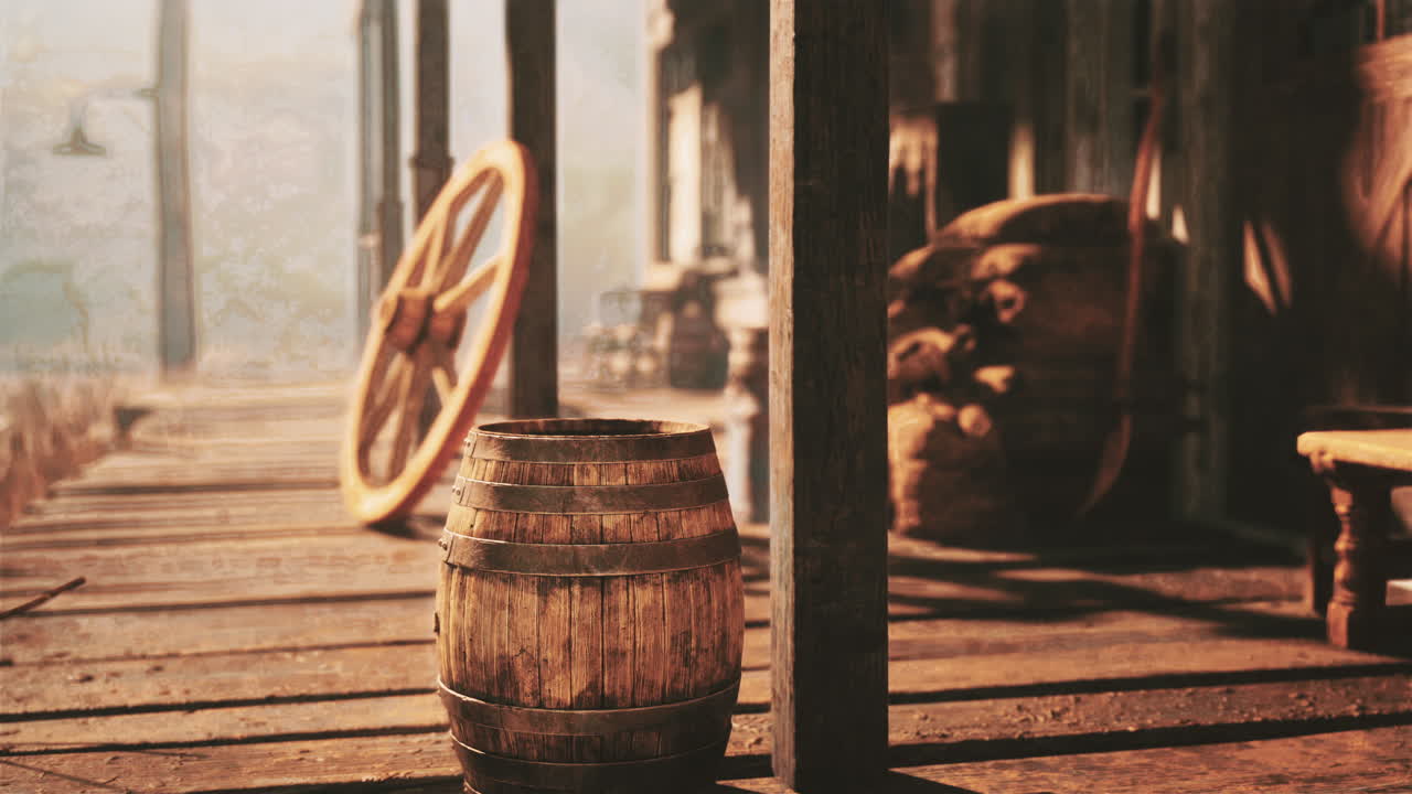 escena del porche occidental de época