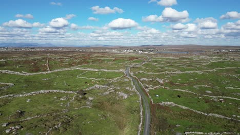 amazing panoramic view of banraghbaun south in county galway on a clear day