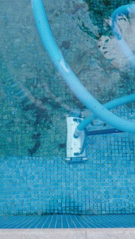 swimming pool cleaner in action