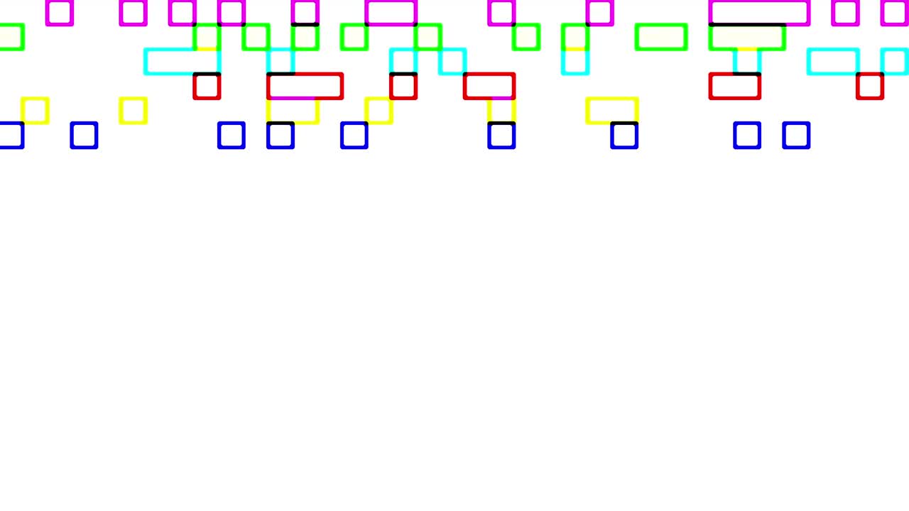 多色の正方形のスライディングパターン