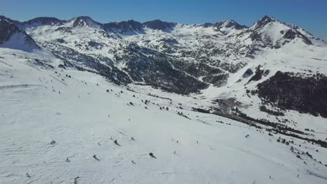 aerial view of grandvalira and ski slopes in andorra