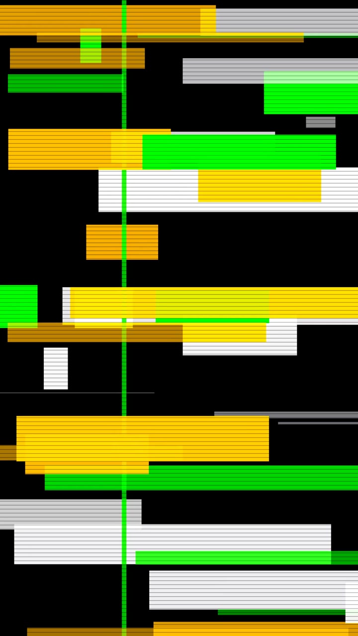 Arte de glitch digital abstracto con barras y líneas geométricas