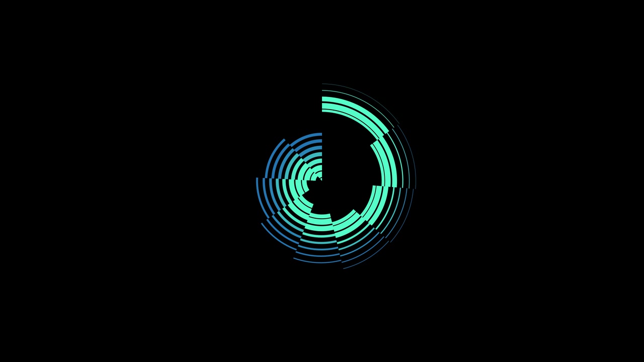Displacement circle black background