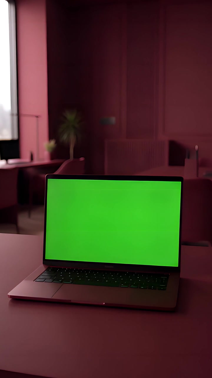 Laptop Green Screen Mockup Video 4K