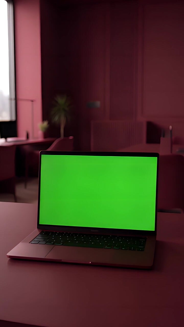 Laptop Green Screen Mockup Video 4K