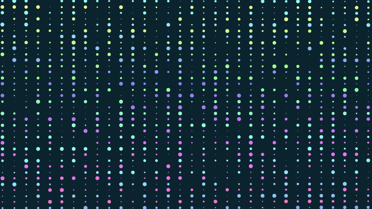 Motion gradient rainbow dots pattern