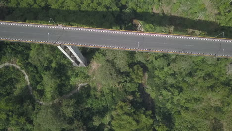 傾斜空中望向巴厘島的jembatan tukad bangkung橋