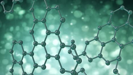 Animation-of-3d-micro-of-molecules-on-green-background