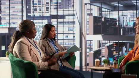 business meeting in modern office