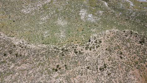 flying over the ridge of a big creater