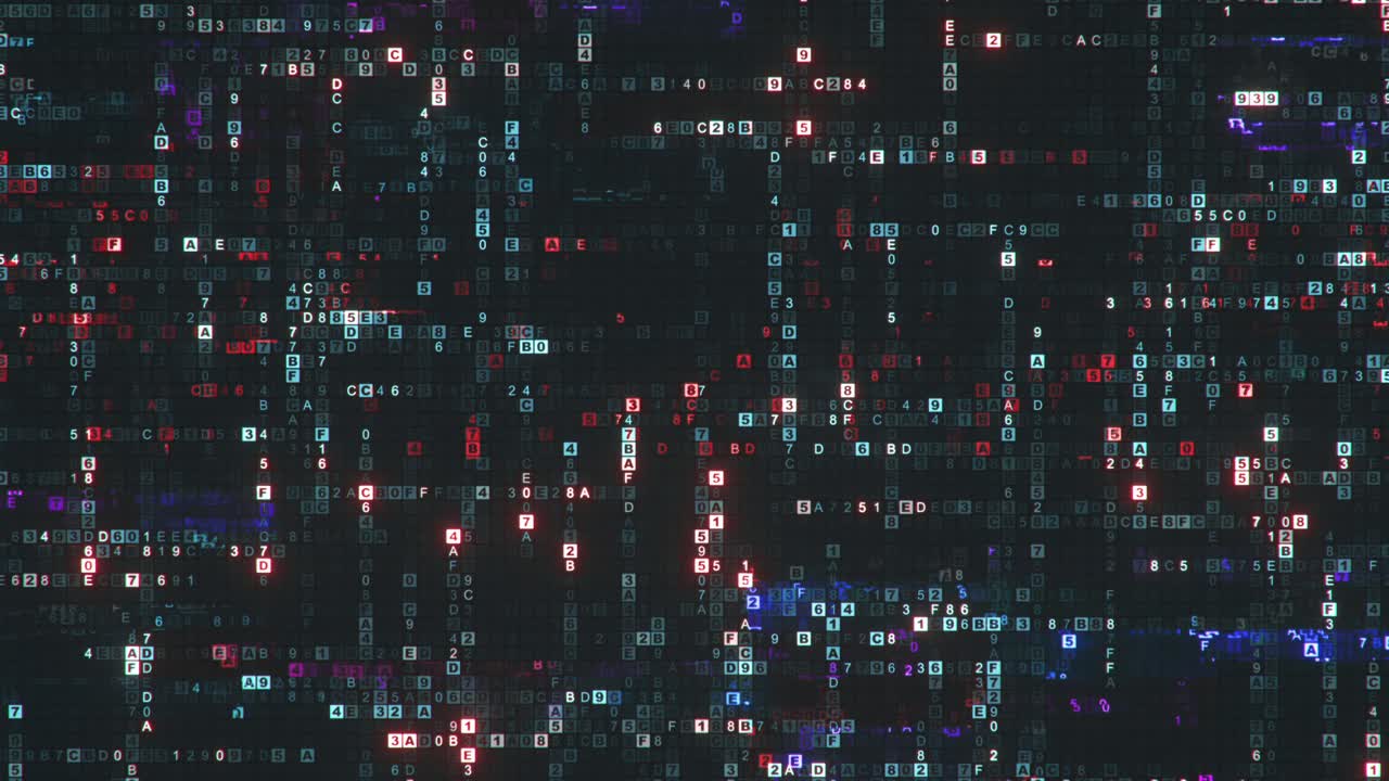 datos digitales glitch bucle sin costuras animación de renderizado en 3d