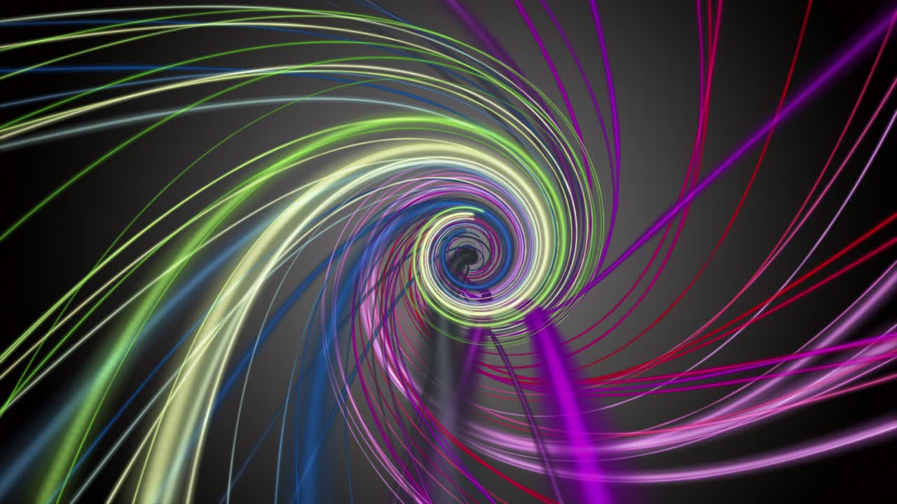 슬로모션에서 휘어진 줄무 객체와 함께 환상적인 애니메이션, 4096x2304 루프 4k