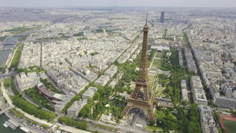 aerial view of the eiffel tower and paris cityscape