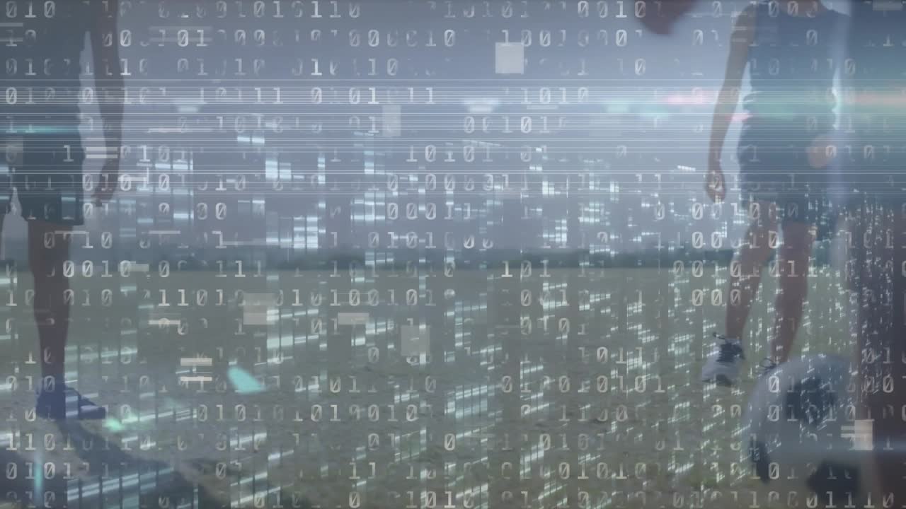 Animation of interference and data processing over diverse football players