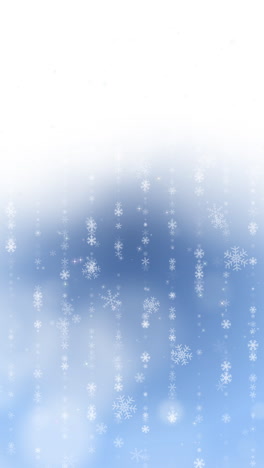 animation of winter frozen blue background texture with snowflakes traces. looped motion graphic. vertical video.