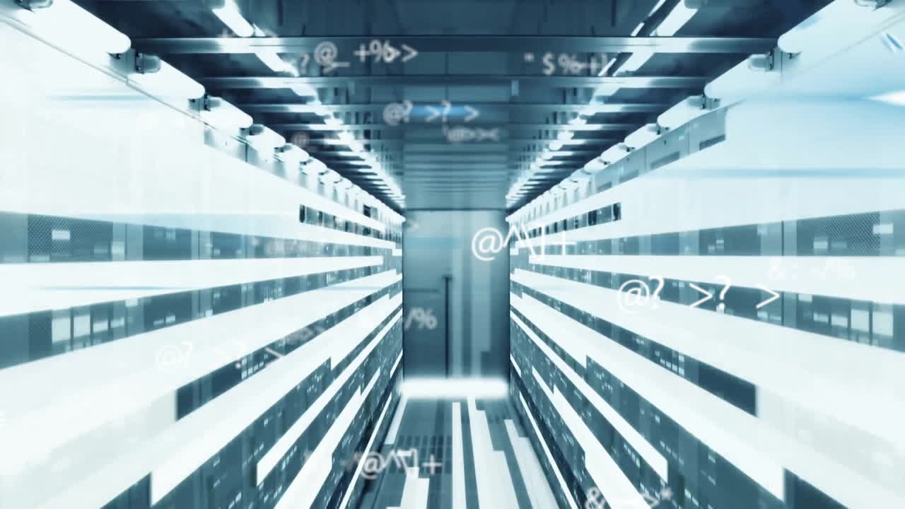 Animation of data processing over computer servers