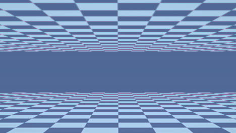 gray checkerboard squares moving at the top and bottom of a gray background