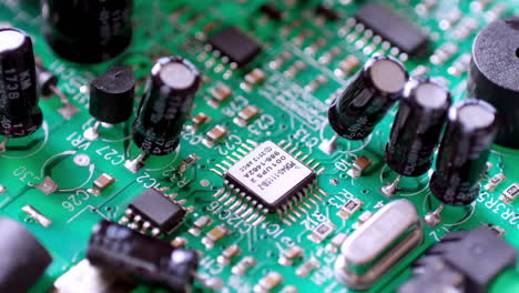 zooming out from a close up of a circuit board and showing the different parts, slots, and ports in its main frame