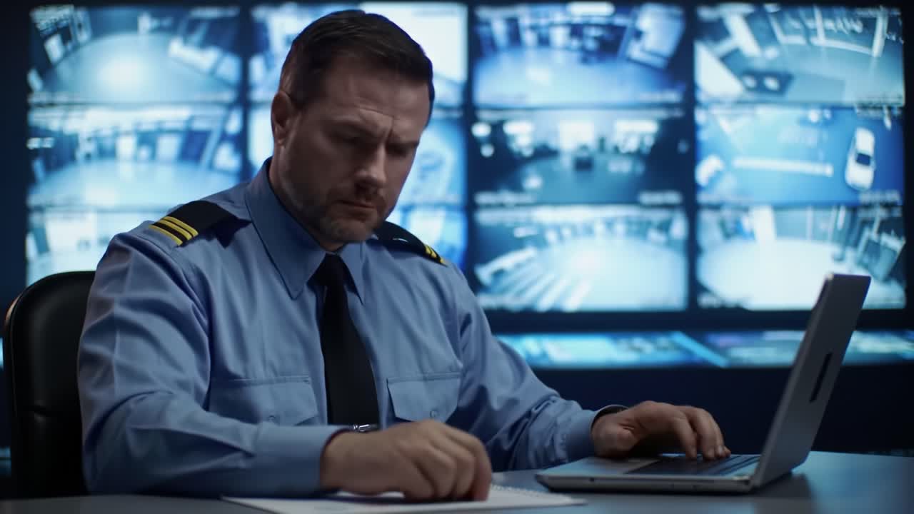 sistema de vigilancia de vigilancia del guardia de seguridad