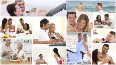 montage of various couple in action