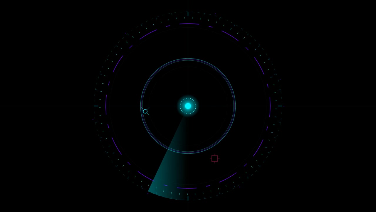 Interfaccia radar digitale che scansiona i bersagli