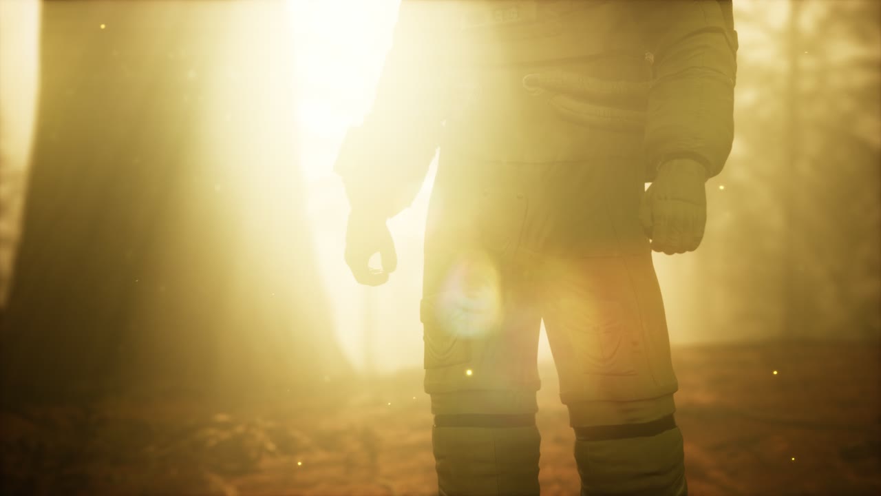 어두운 숲에서 외로운 우주비행사