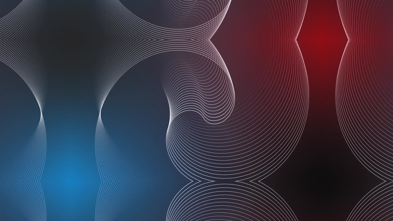 Geometric ribbon line morphing animation. Ribbon line geometric colorful line.