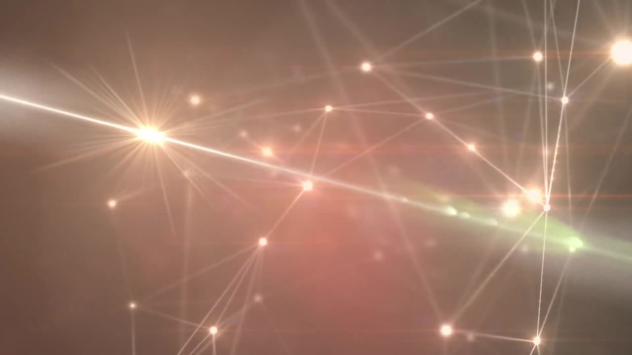 Animation of network of connections and data processing