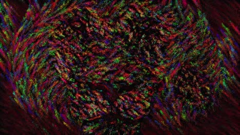 animación digital del retrato de cabeza de león
