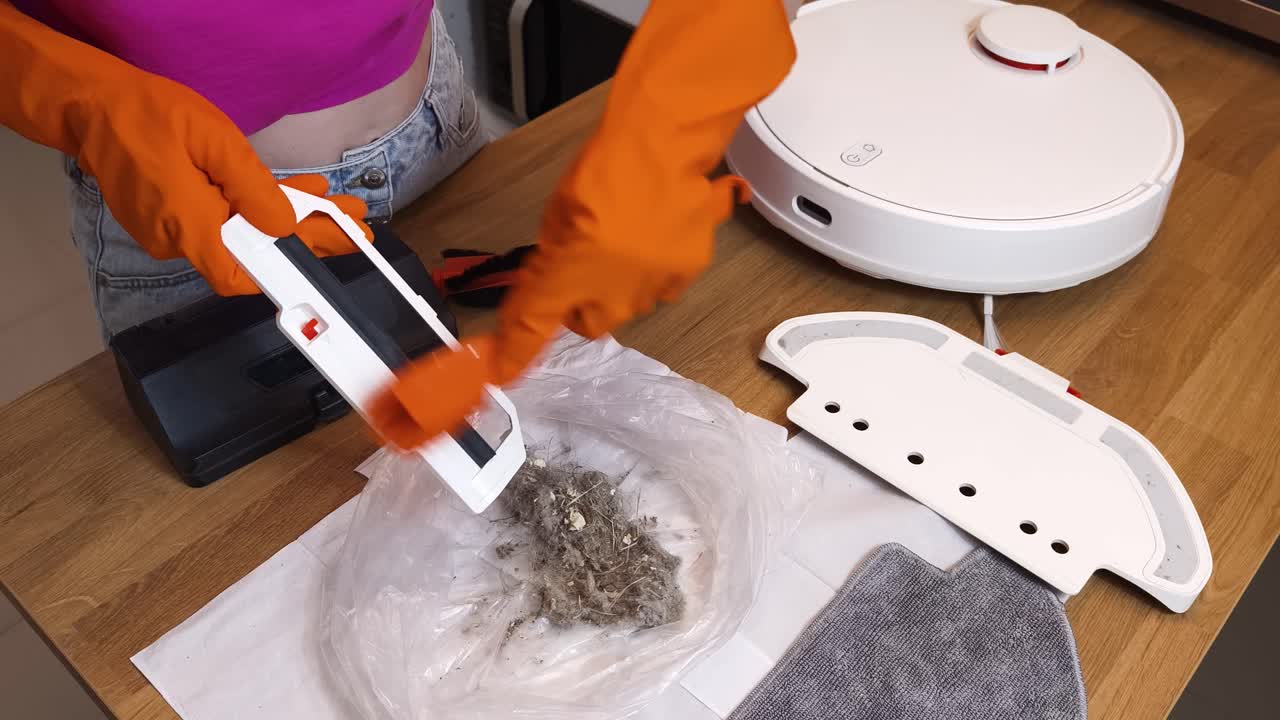 Cleaning a Robot Vacuum Cleaner