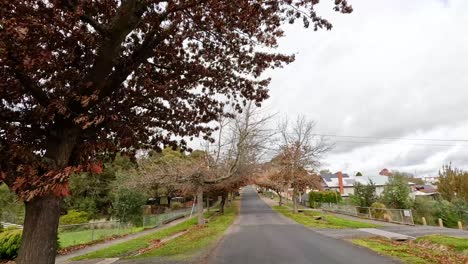 escena callejera de otoño