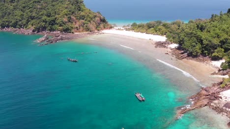 Aerial-view-of-Bruer-island,-Myanma