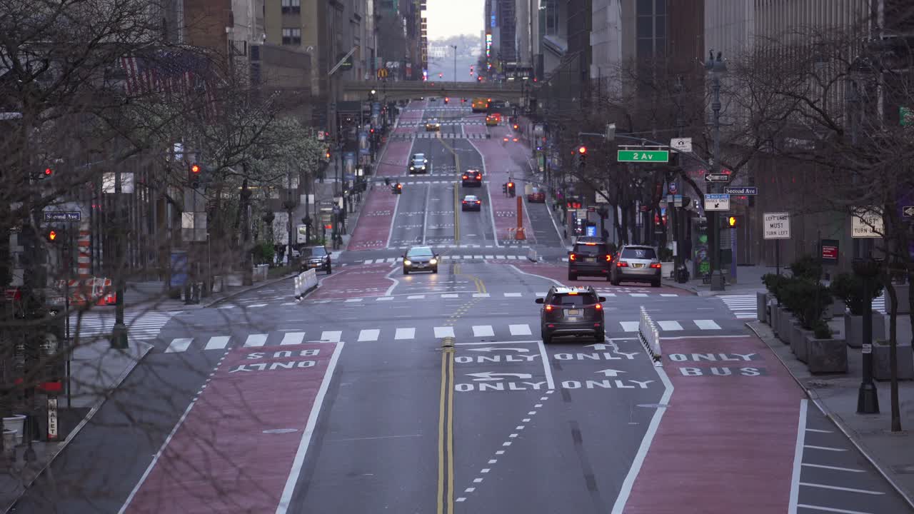 A rare view of 42nd Street empty during COVID-19 pandemic in New York City