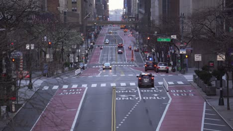 a rare view of 42nd street empty during covid-19 pandemic in new york city