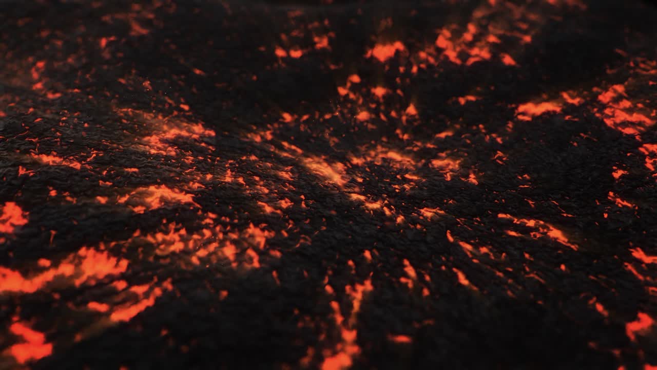 Volcanic Lava Flow Glowing - Seamless Loop