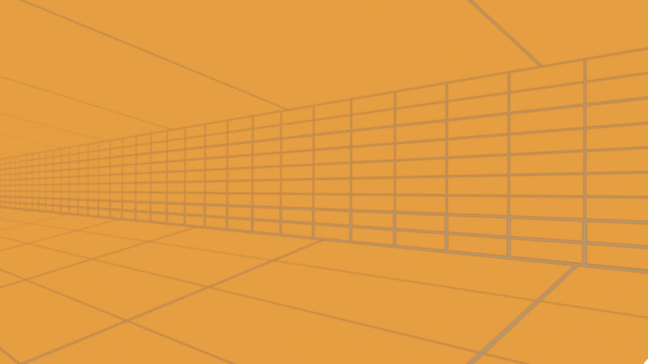 오렌지색 배경에 대한 파란색 터널의 애니메이션