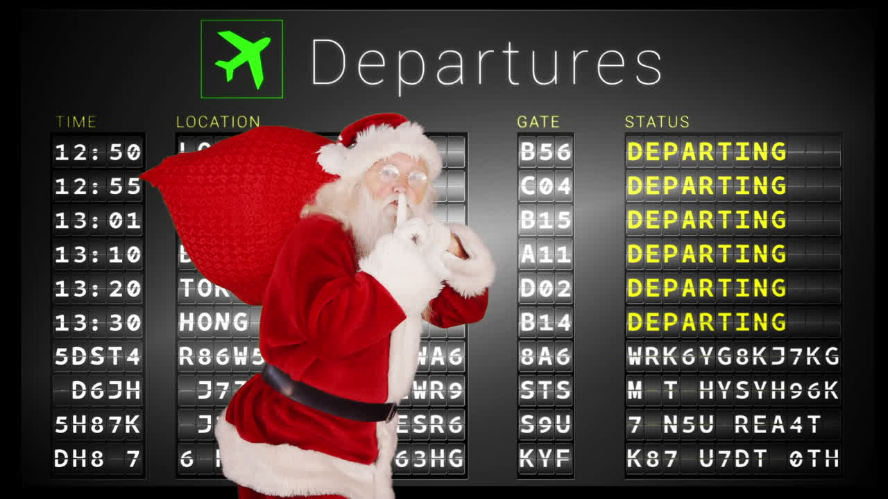 papá noel entregando regalos por todo el mundo