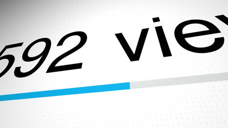 social media post engagement views’ count rapidly rising. slide shot